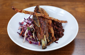 Mustard Glazed Pork Belly, Devilled Beans & Slaw by Ian Meek, Head Chef, The High Field, Edgbaston 1